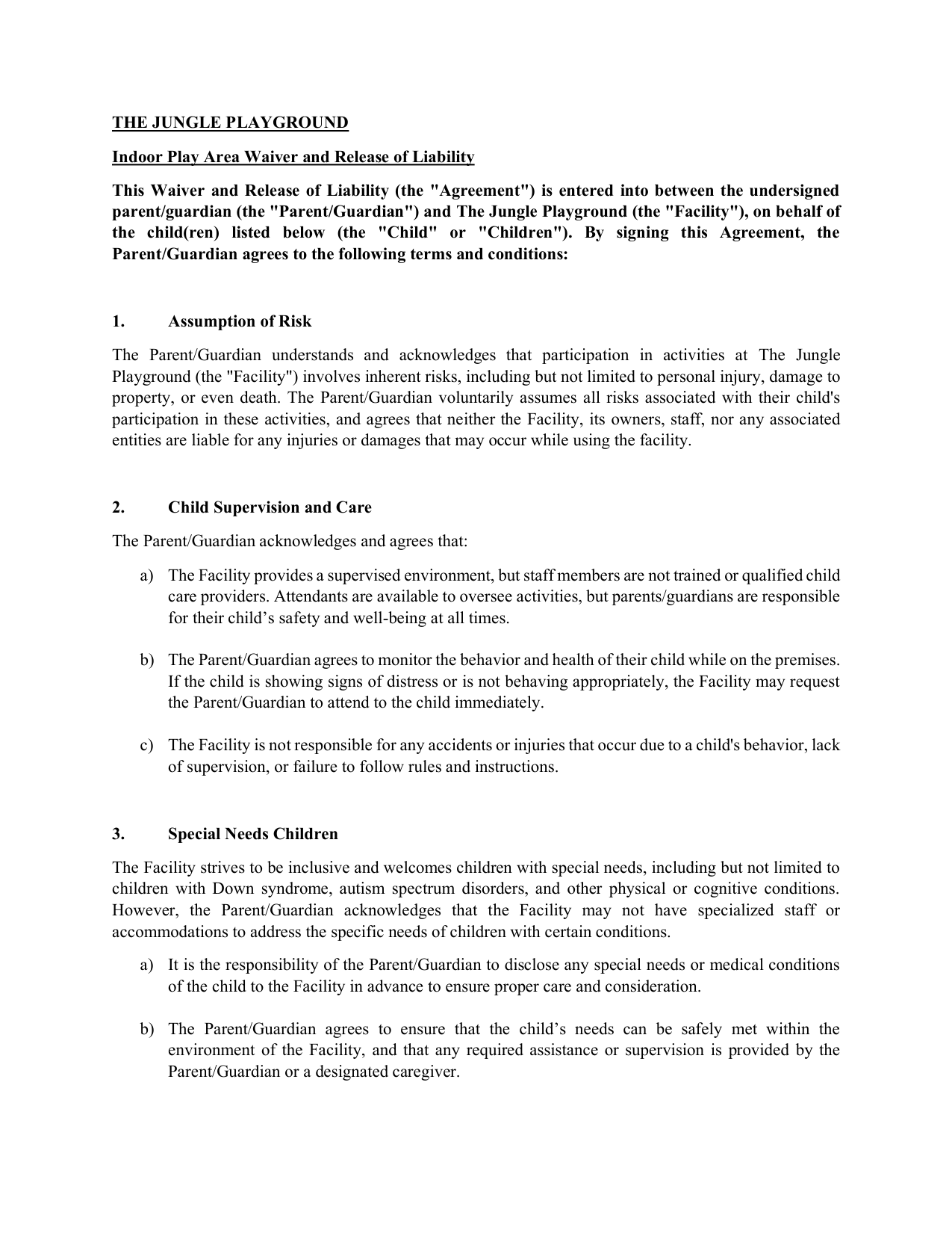 Waiver page 1